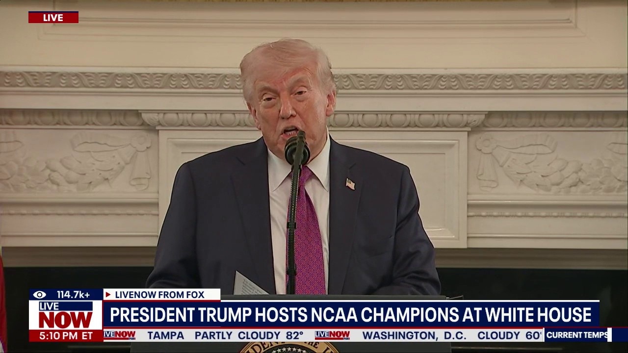 Trump honors NCAA champions at the White House 