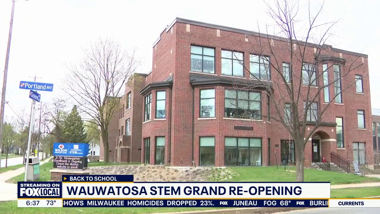 Ribbon cutting ceremony for Wauwatosa STEM grand re-opening