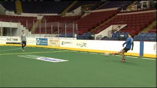 Justin enjoys hanging with Milwaukee Wave