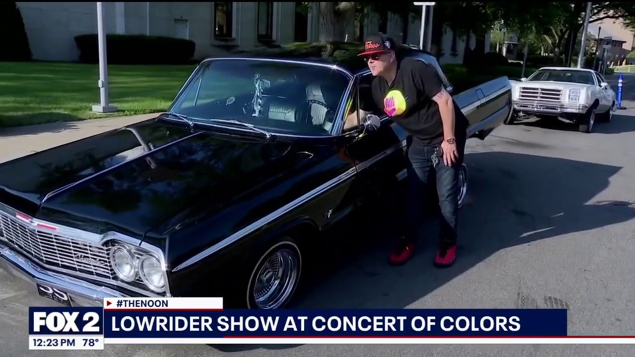 Lowrider rolls into the FOX 2 parking lot