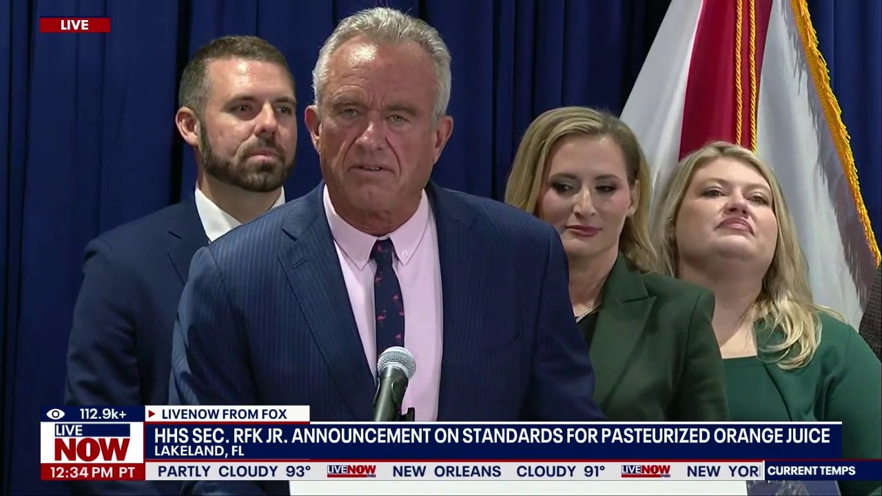 HHS Sec. RFK Jr. announces new pasteurized orange juice