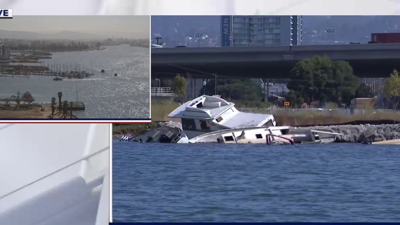 Oakland estuary boat cleanup