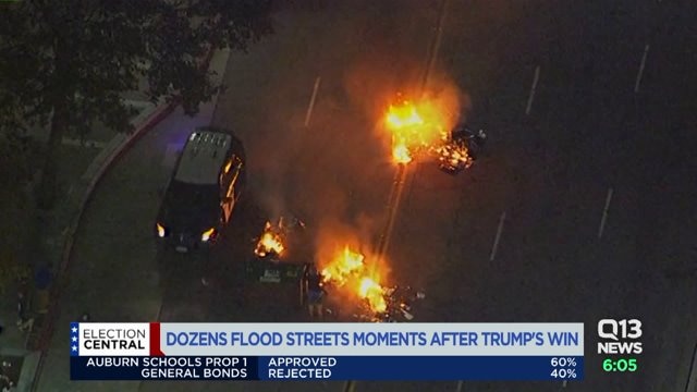Trump victory sets off protests in California, Oregon, Washington