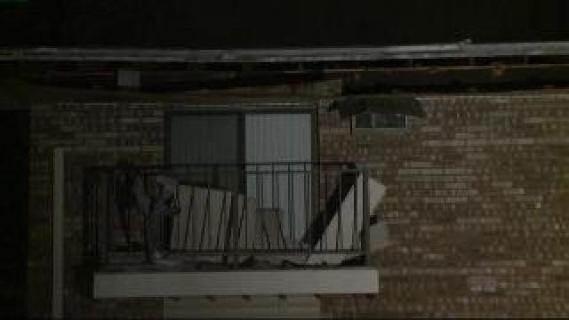 Partial roof collapse at Stonefield Apartments in Franklin