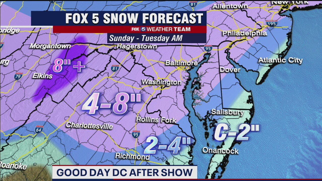 FOX 5 Weather forecast for Friday, January 29