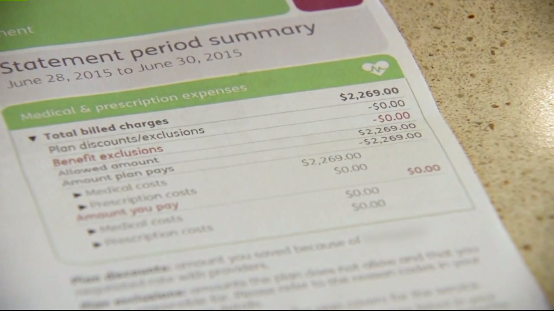 Sickening state of medical bills