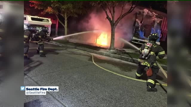 RV fire prompts gas shut off in West Seattle