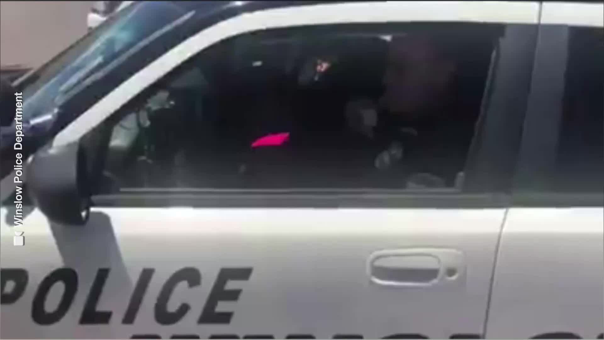 Winslow police sergeant ends 26 years of service with emotional final call