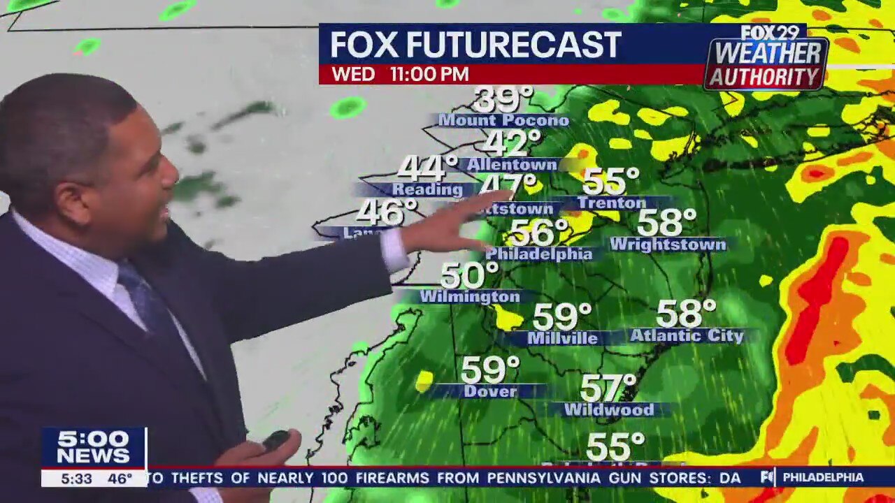 Weather Authority: 5 p.m. Wednesday forecast