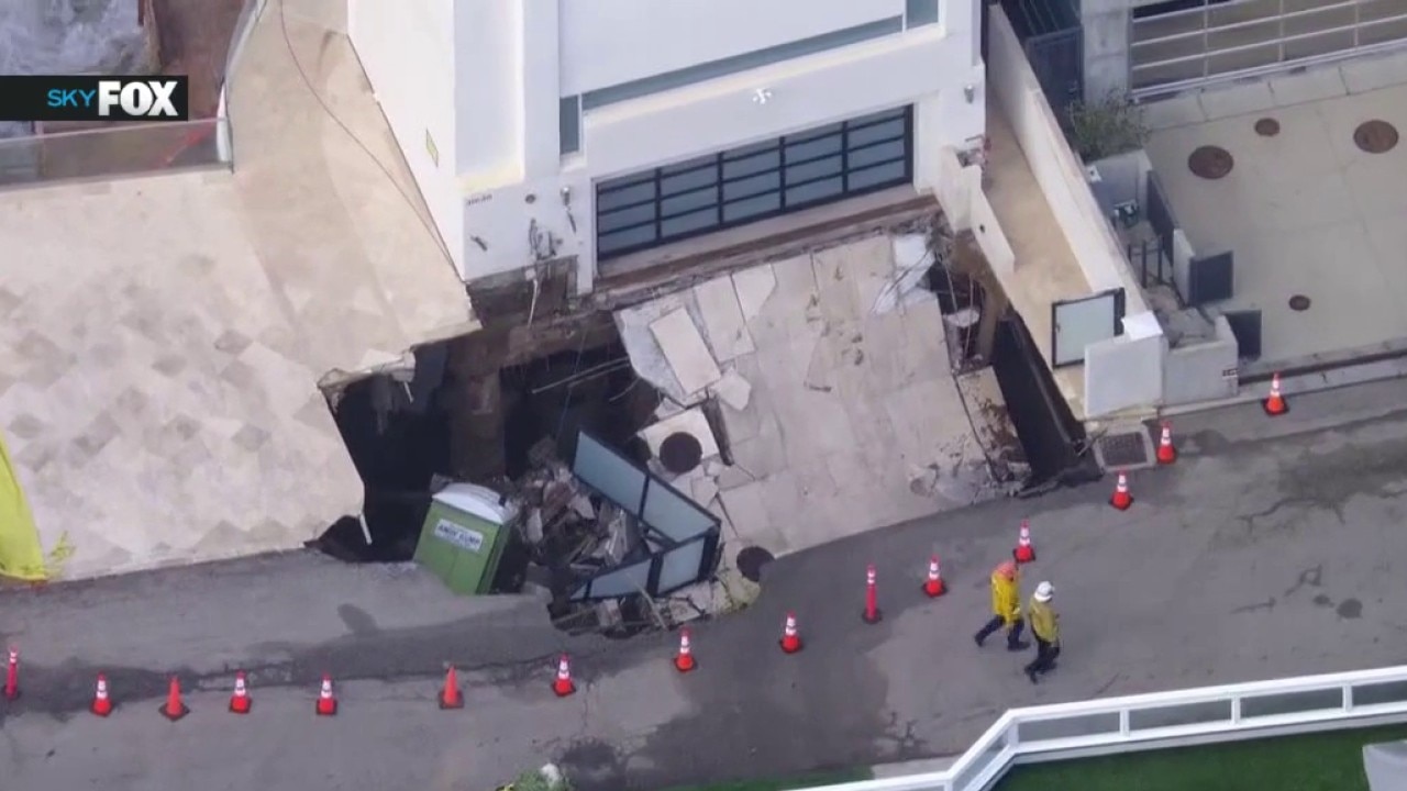 Sinkhole forms after driveway collapses at Malibu beachfront home