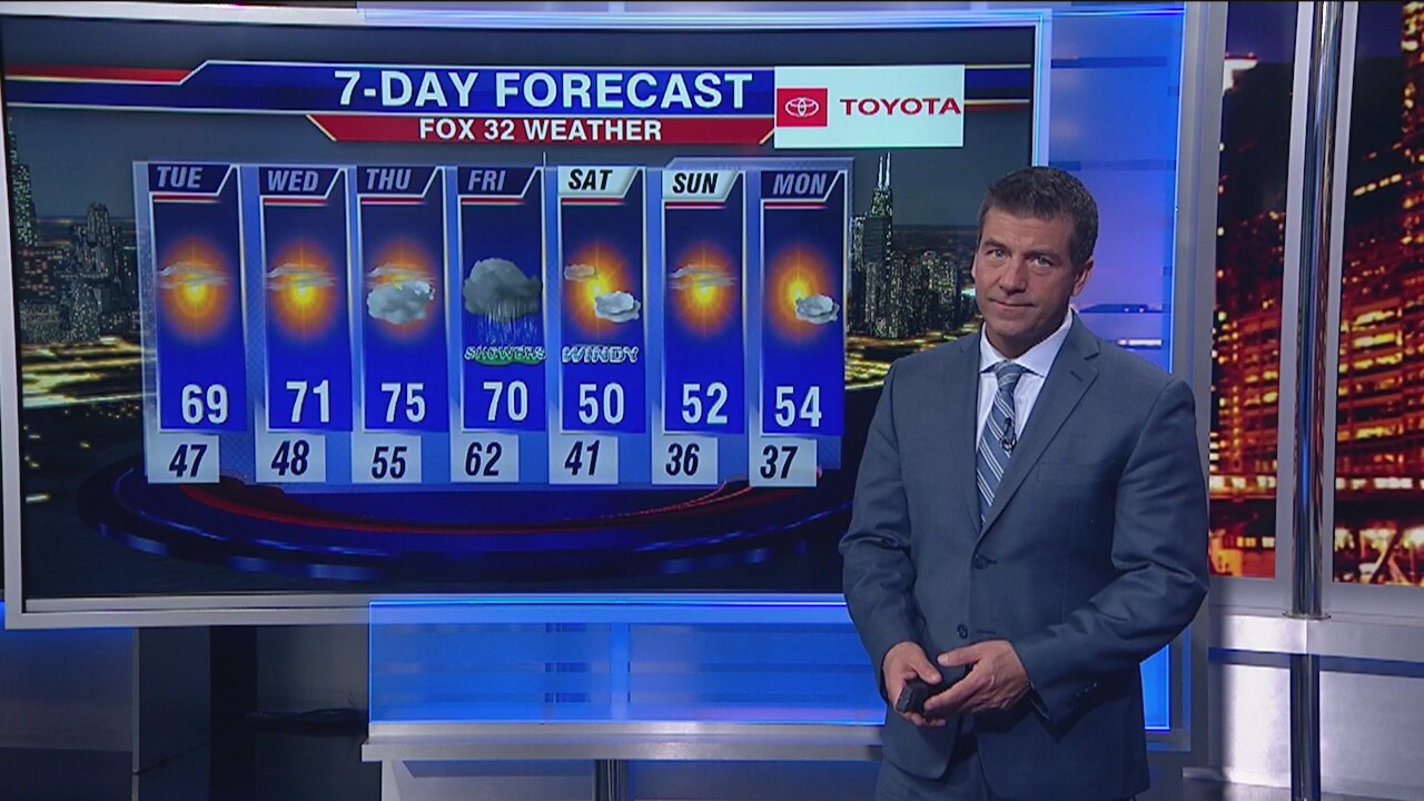 10 p.m. forecast for Chicagoland on Oct. 7
