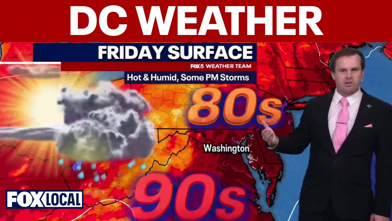 DC weather: Friday hot and humid with PM storms