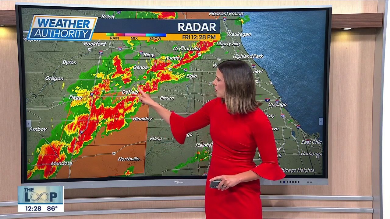 Strong-to-severe storms approach suburban Chicago