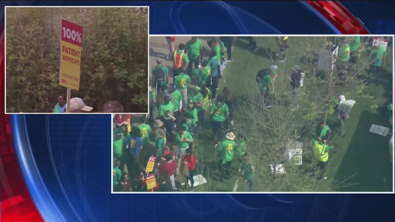 UC service workers hit picket lines for three-day strike