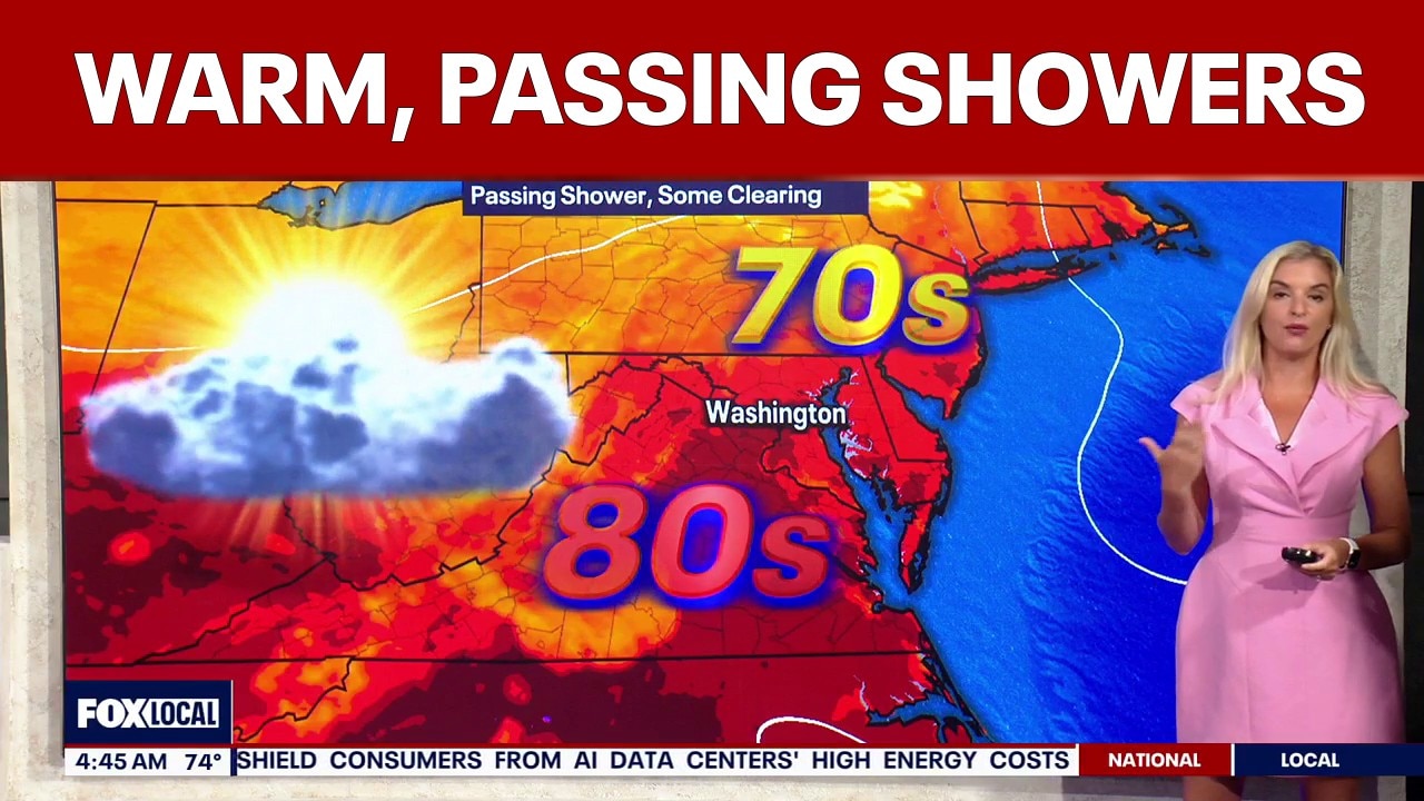 DC weather: Sunny, warm Friday with passing showers 
