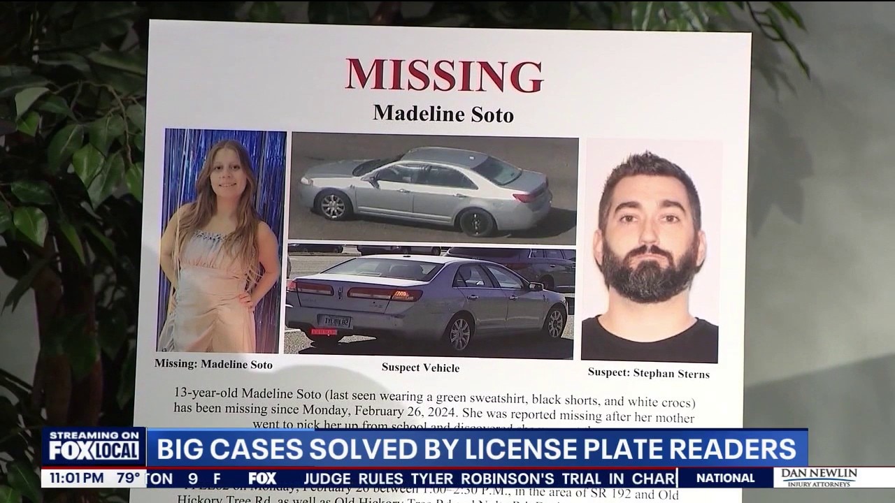 Big cases assisted by license plate readers in Central Florida