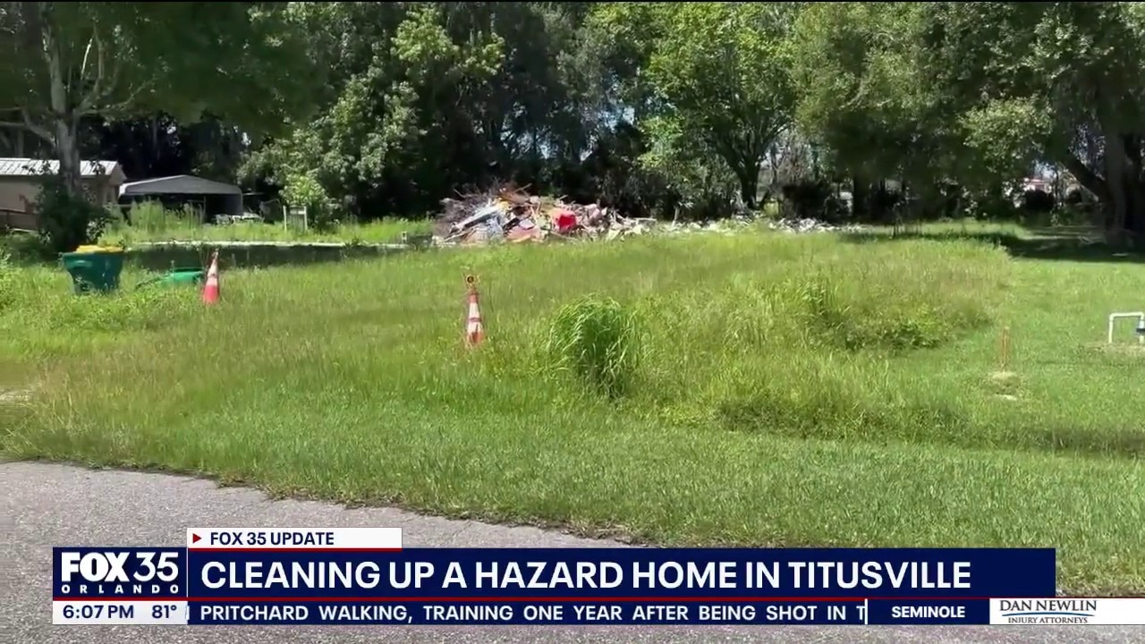Massive cleanup of abandoned, dangerous debris home in Titusville