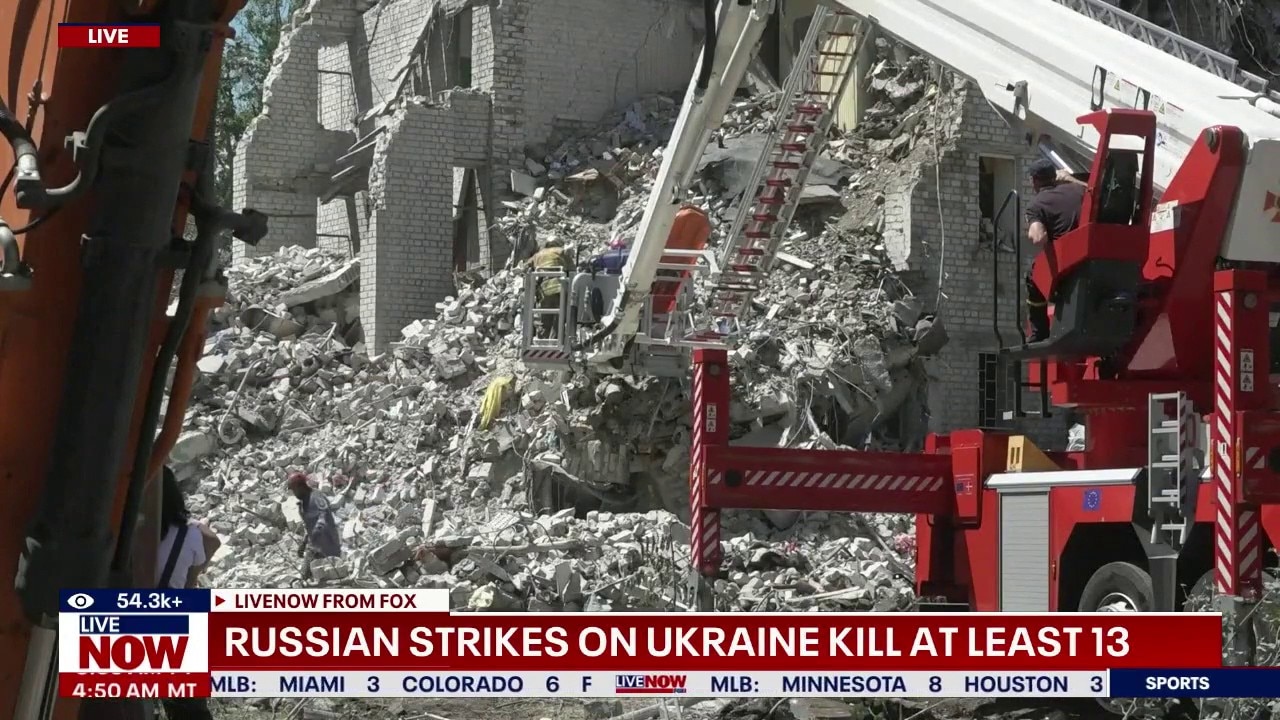 Russia launches 500 drones at Ukraine killing 13 