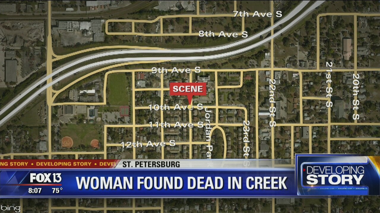 Woman found dead in creek