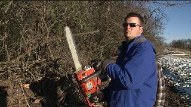 Sneak peek of how snowmobile trails are created