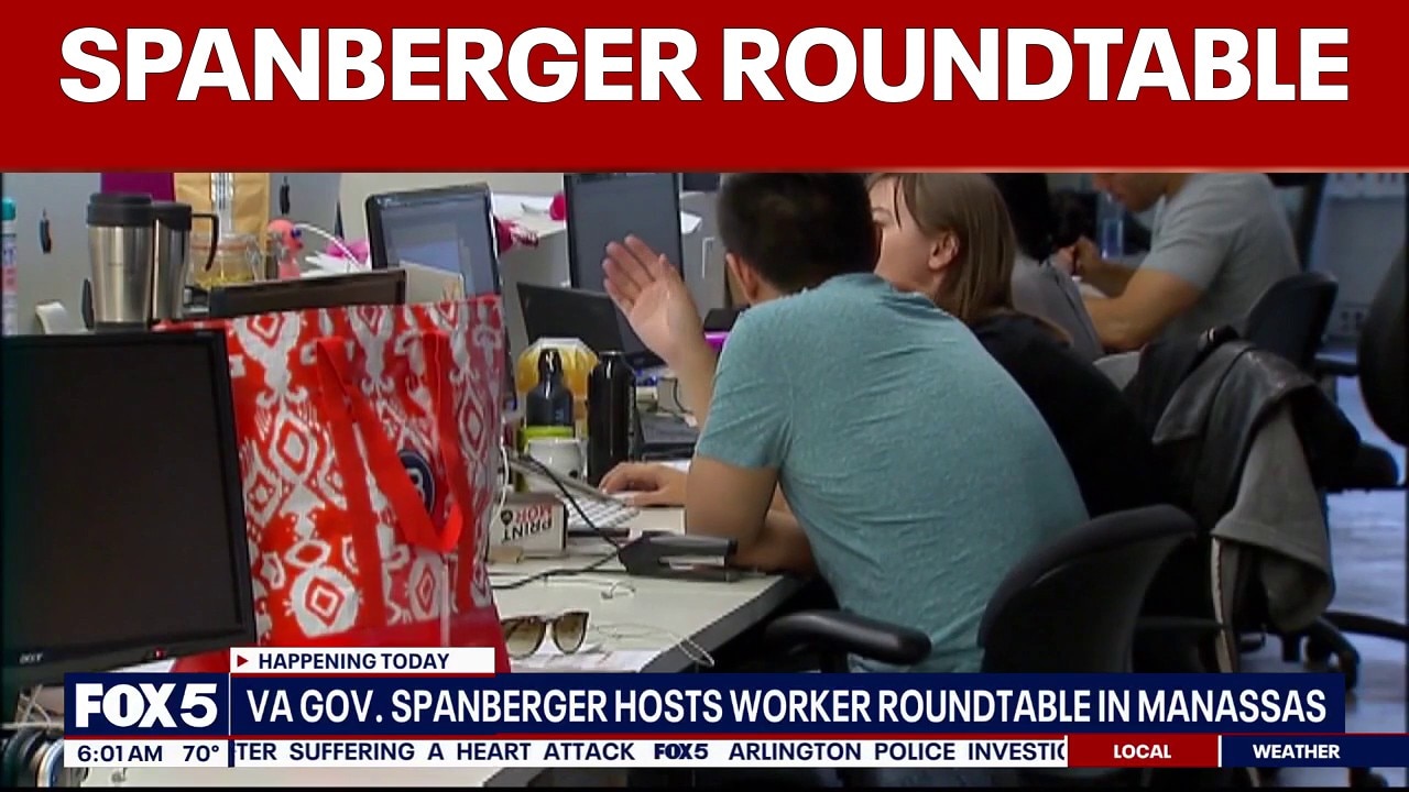 Governor Spanberger hosts worker roundtable, visits high school in Manassas | FOX 5 AT 6AM