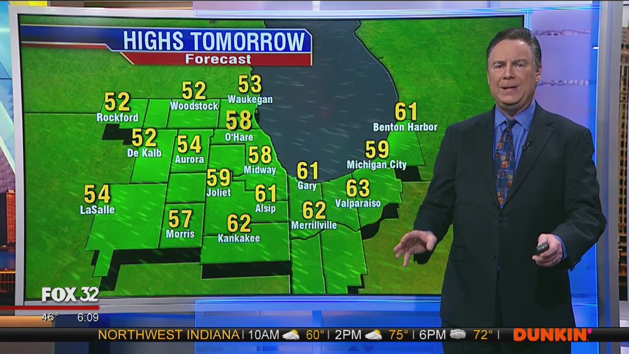 6 a.m. forecast for Chicago on April 17th