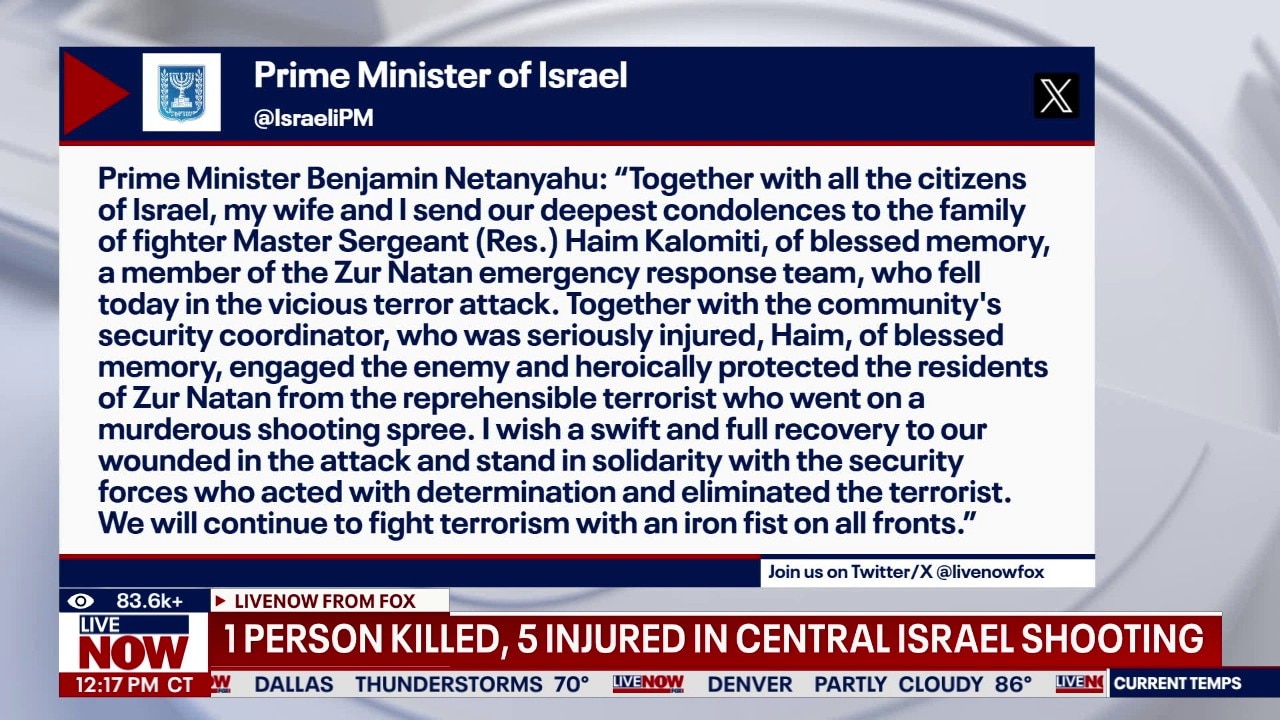 1 killed, 5 wounded after suspected terror attack in Israel