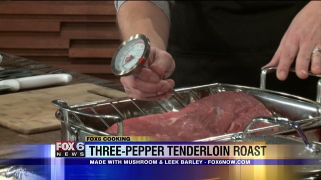 YUM! Check out this three-pepper tenderloin roast
