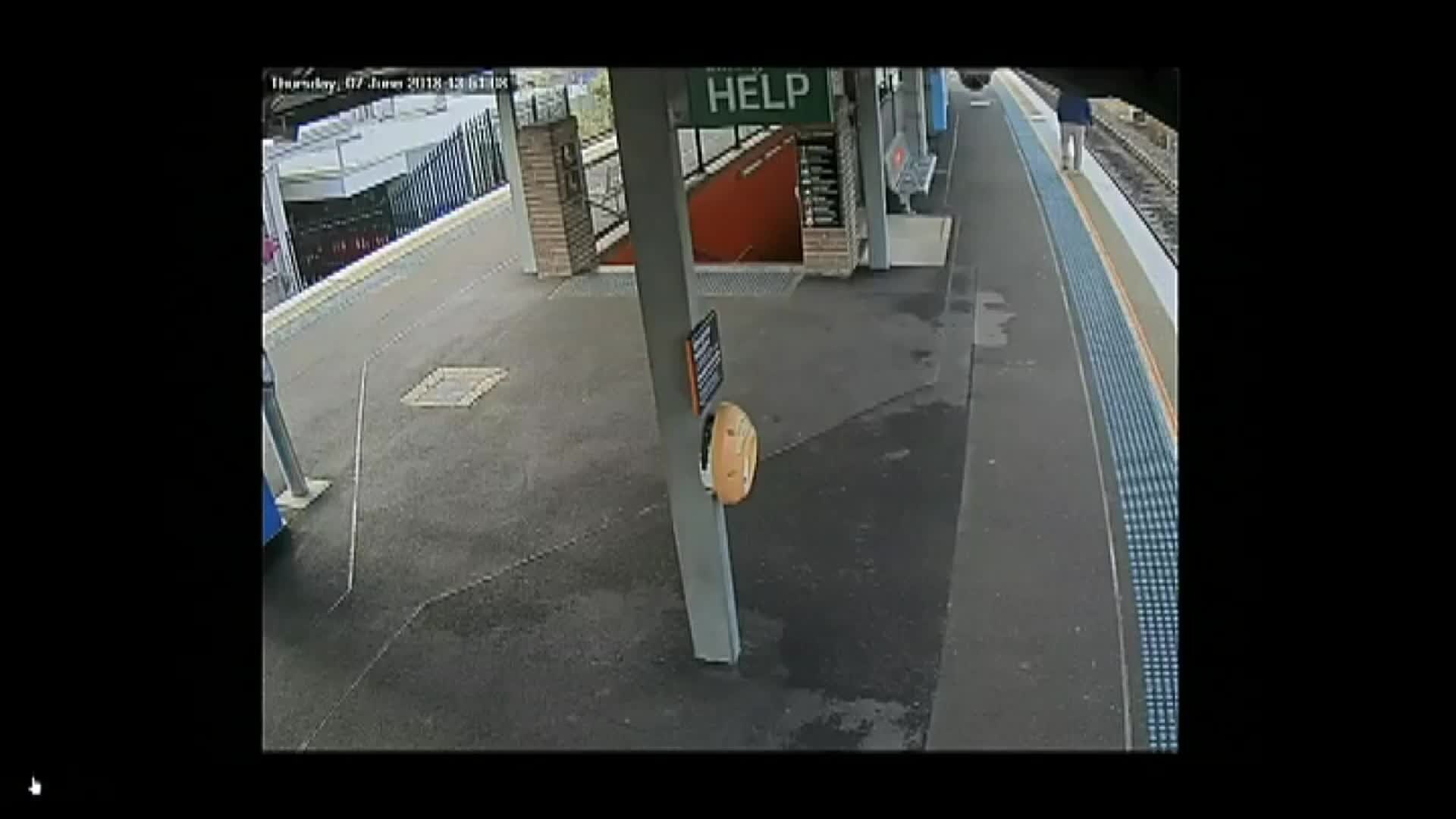 Man falls onto train tracks