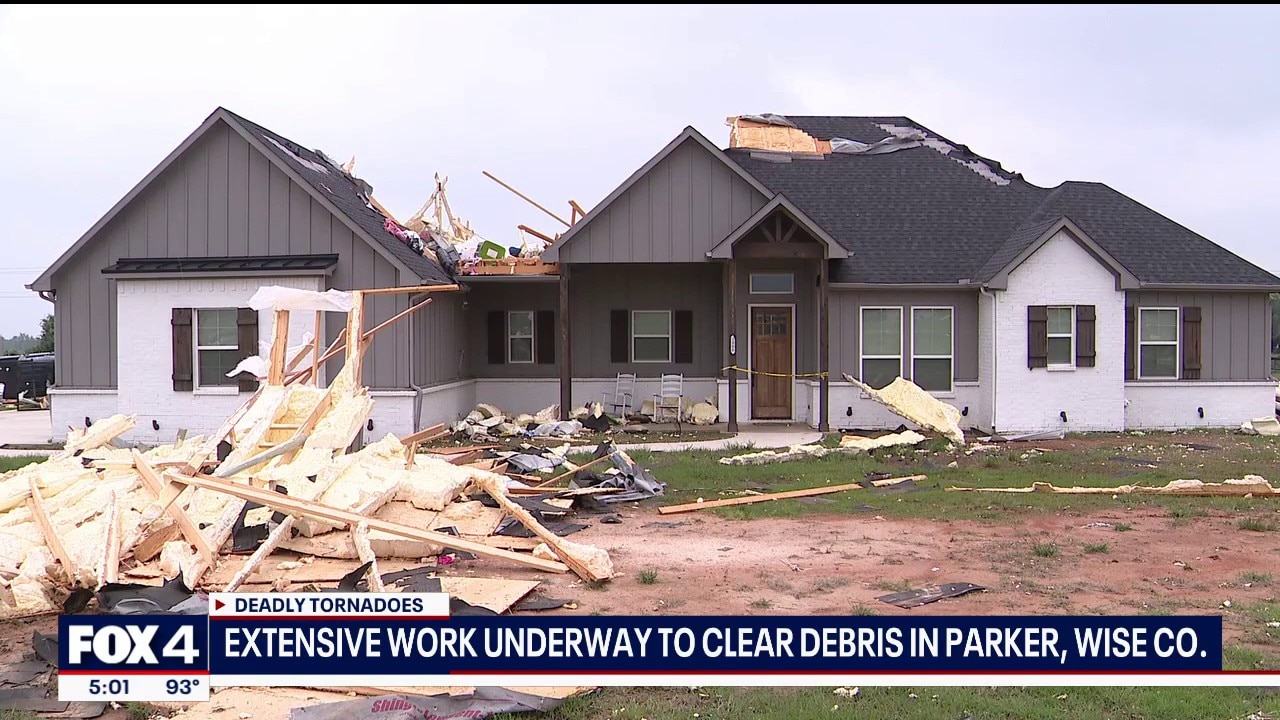 Work underway to clear debris from tornado in Parker County