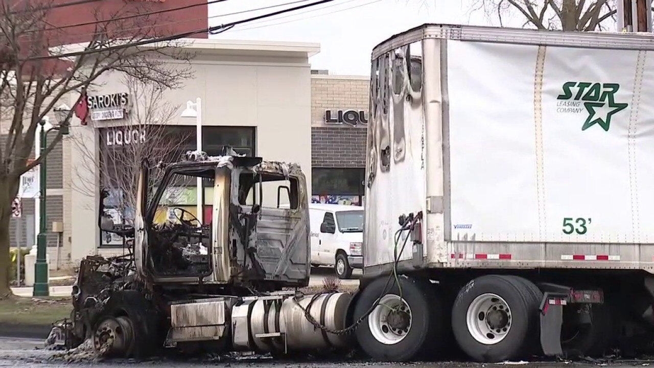 Intersection back open after crash and explosion