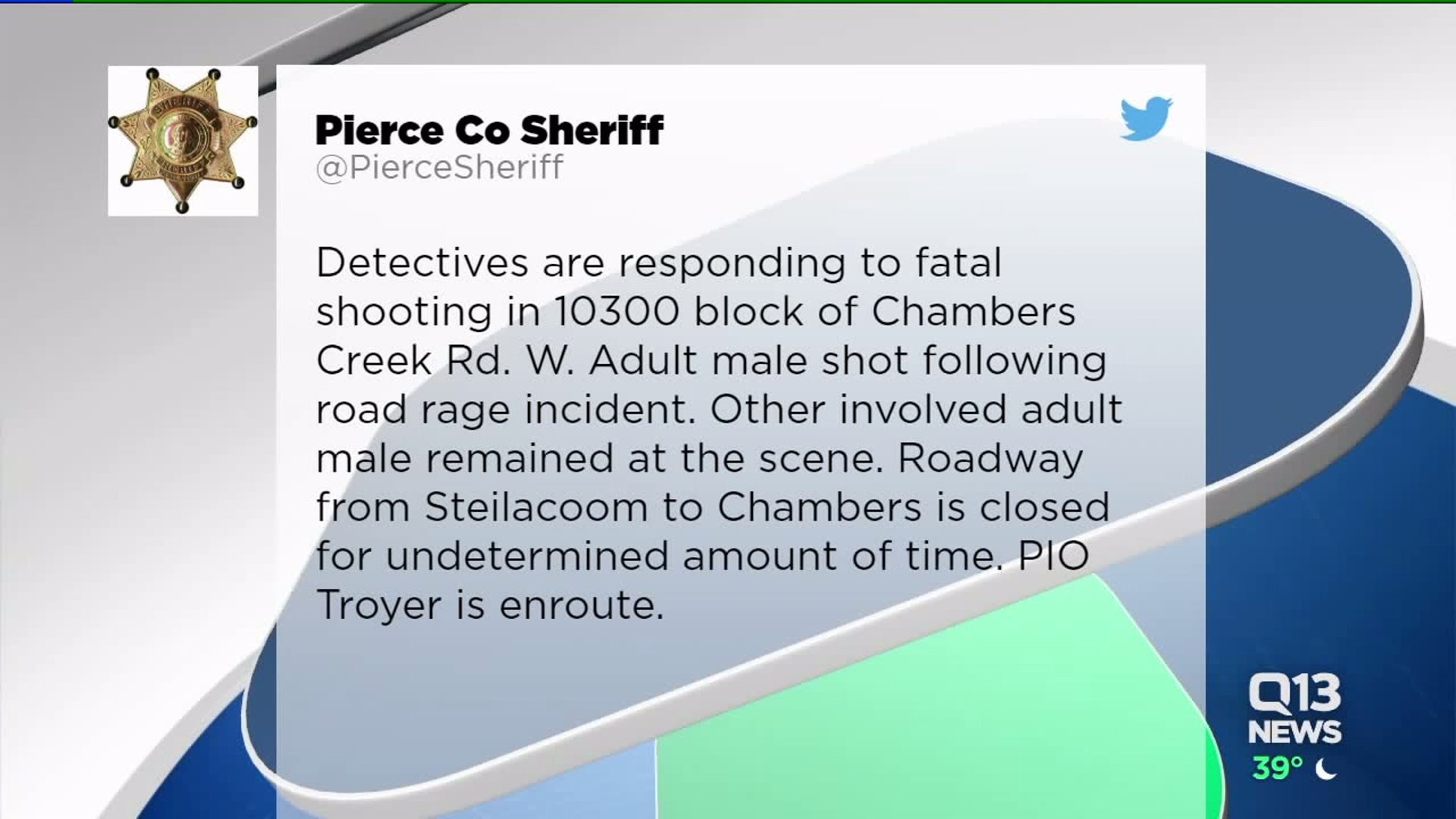 Deputies investigating deadly road rage shooting in Lakewood