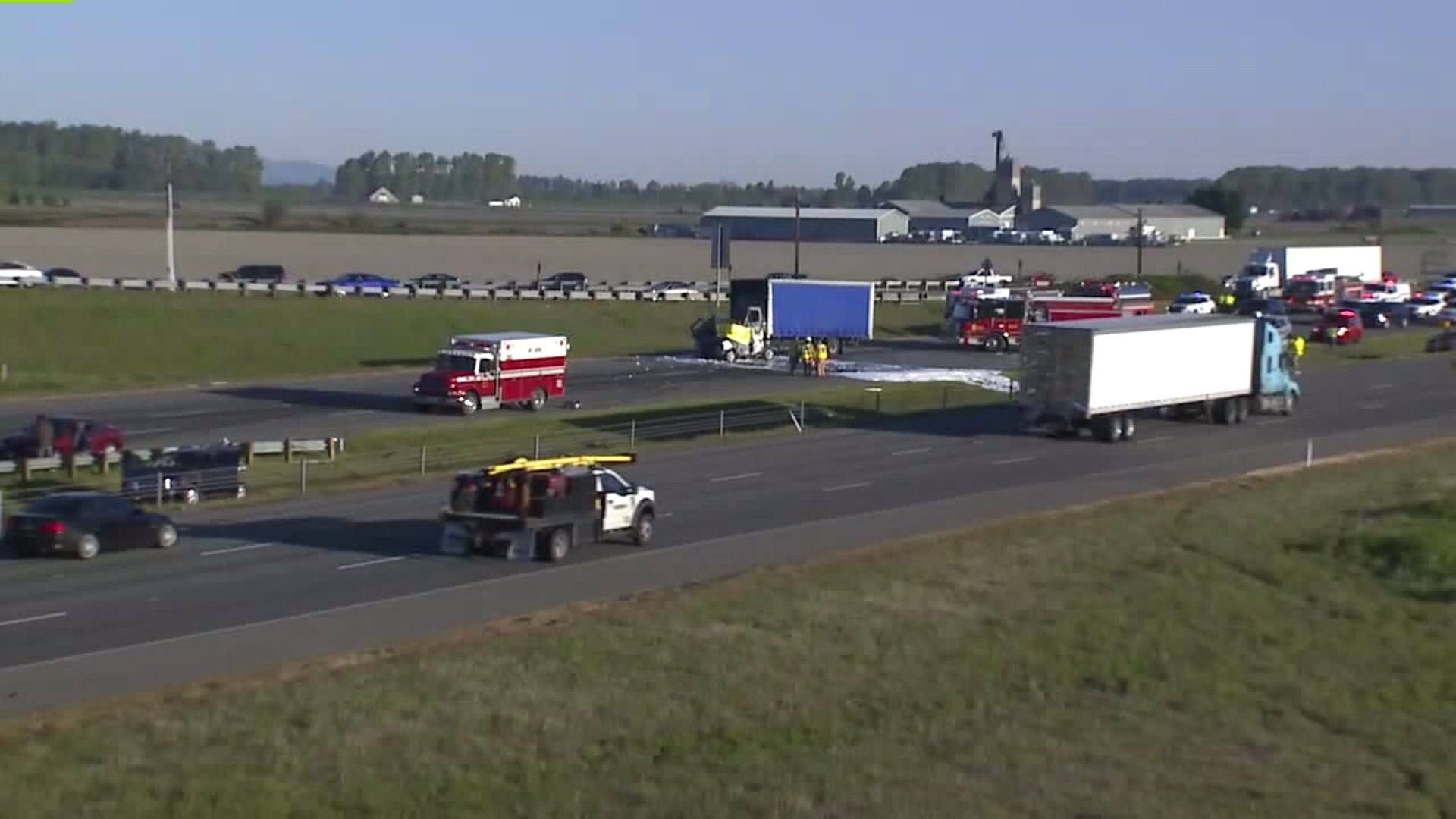 Fiery fatal crash shuts down I-5 in Conway