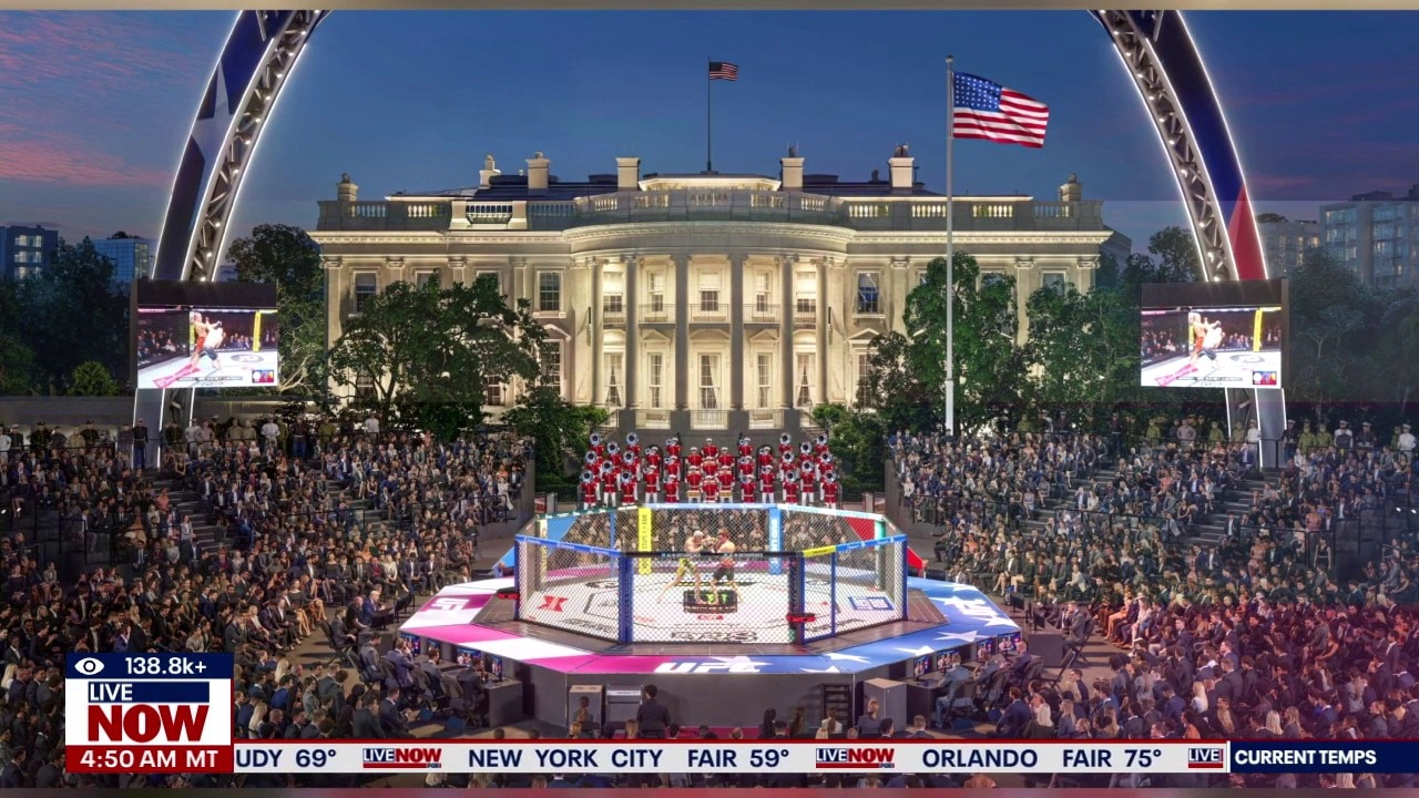 UFC freedom 250 construction underway at White House