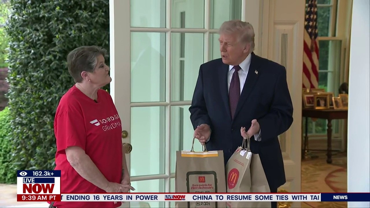 President Trump gets McDonald's delivered to the Oval Office