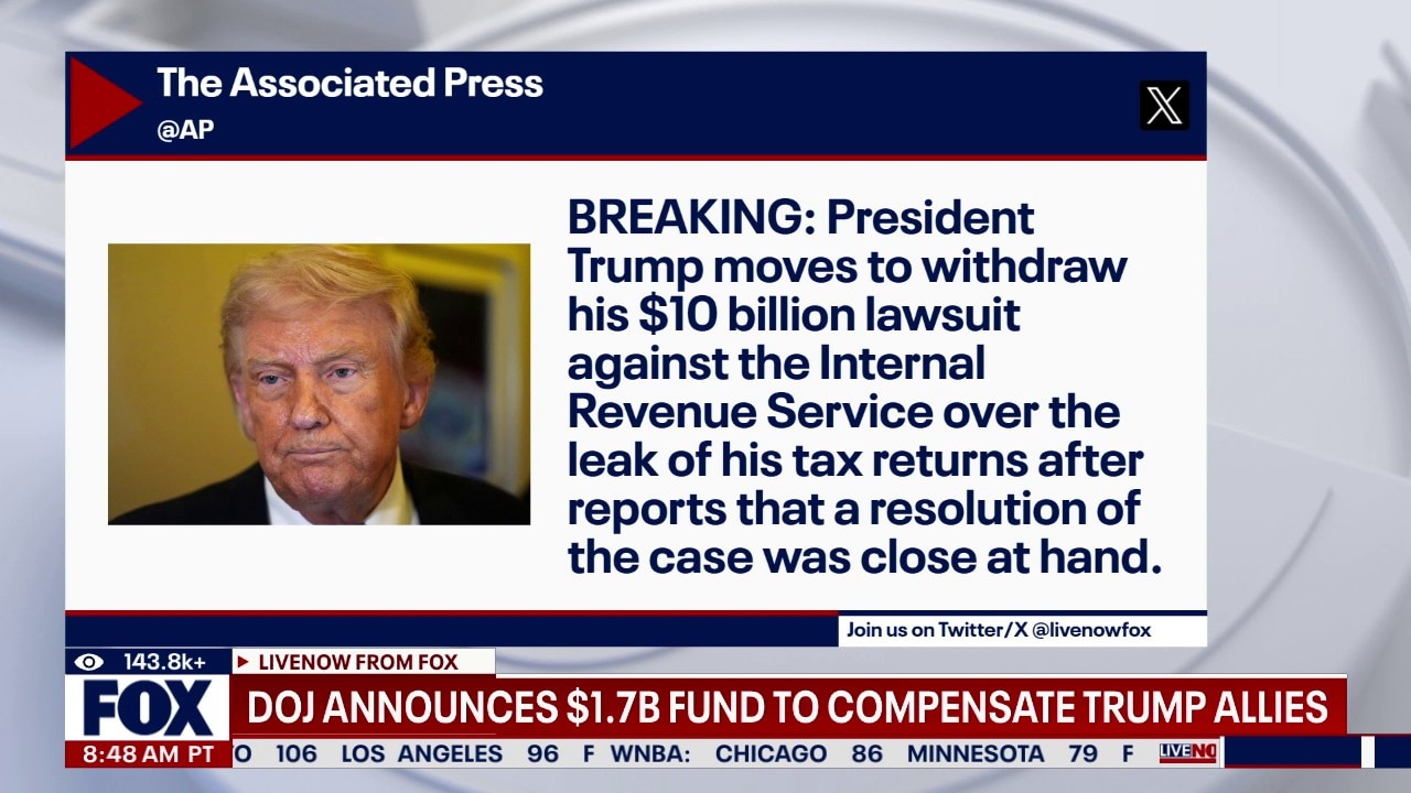 Trump drops $10B lawsuit against IRS