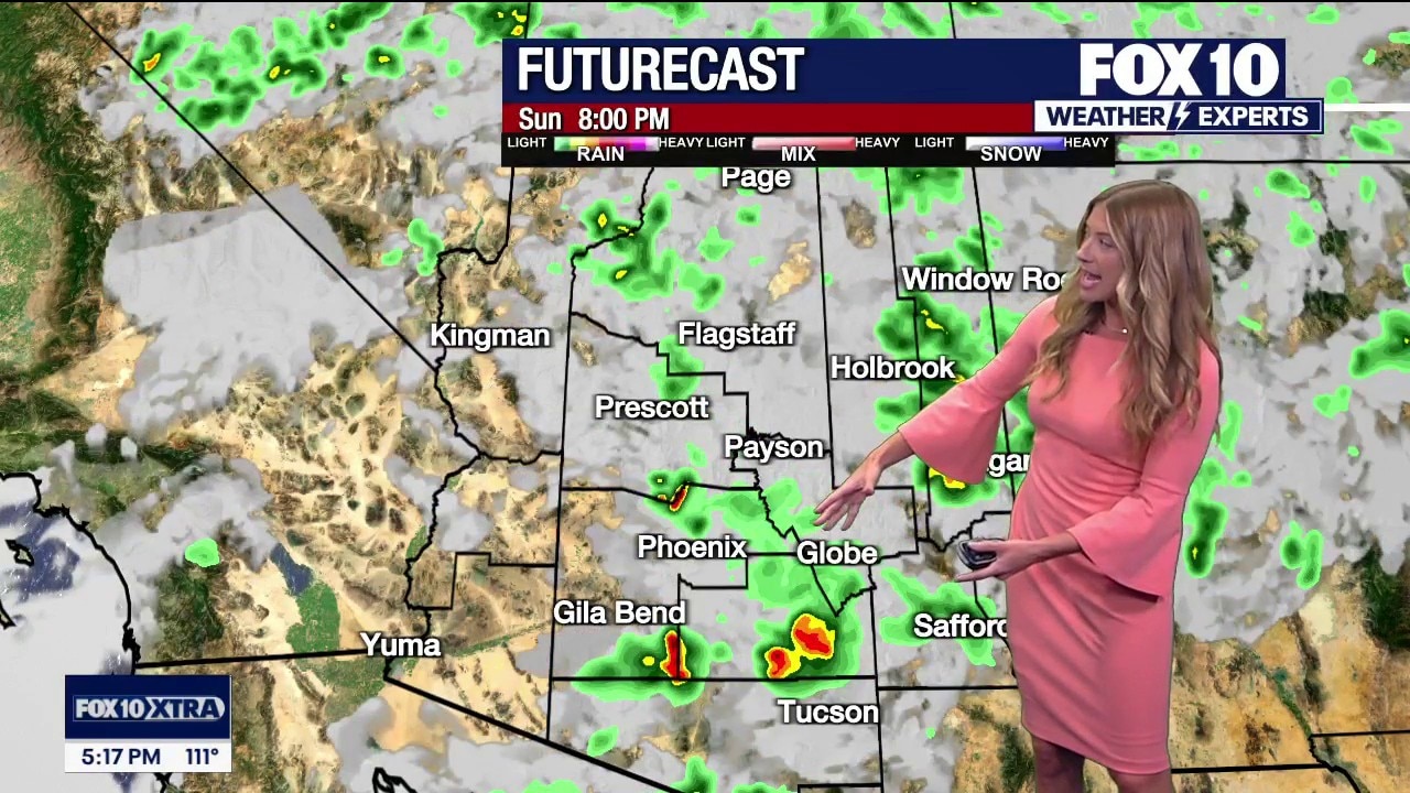 Highs reach 111 degrees with monsoon rain and dust risks