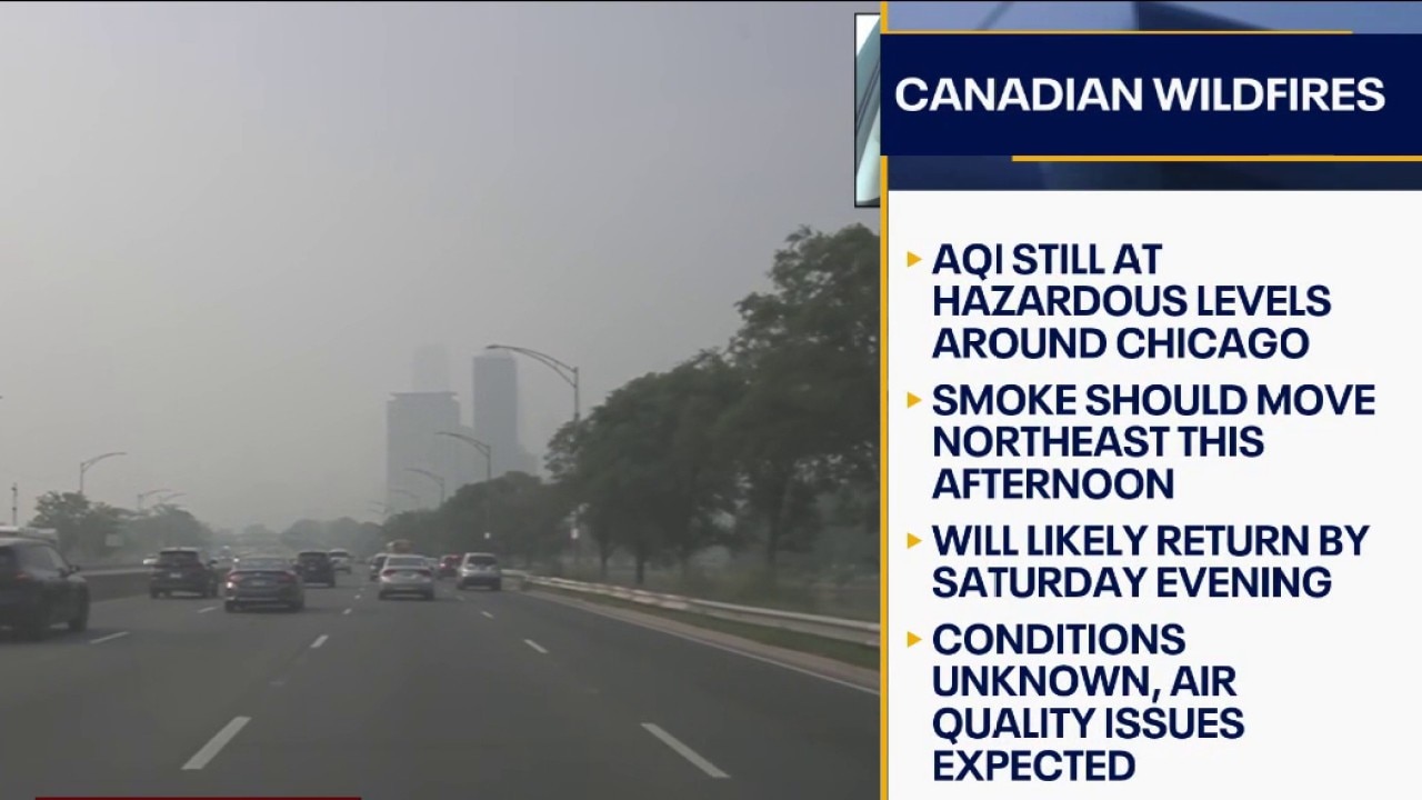 Chicago battles hazardous air quality on Day 2 of wildfire smoke