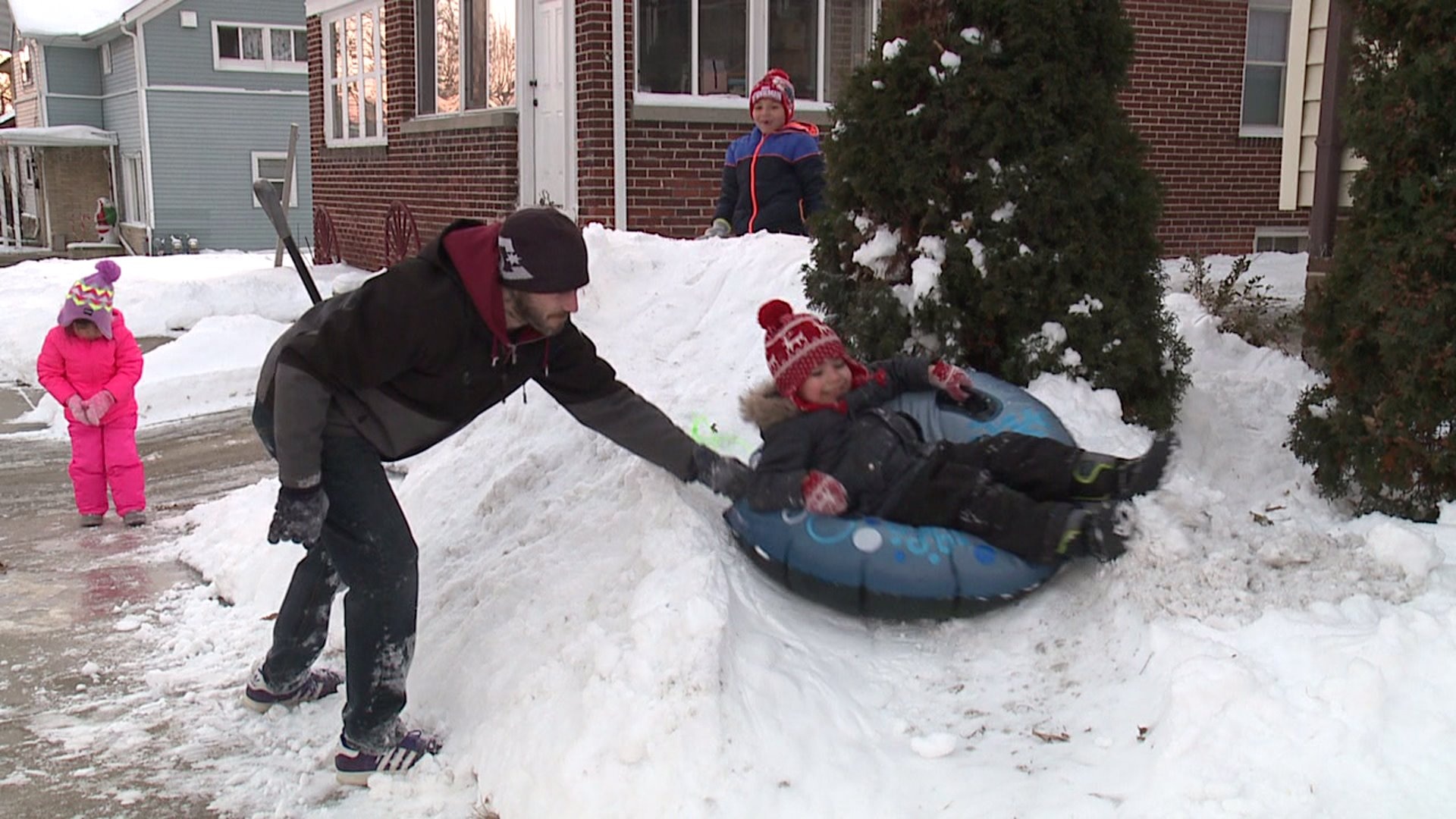 Enjoying Sheboygan`s snow