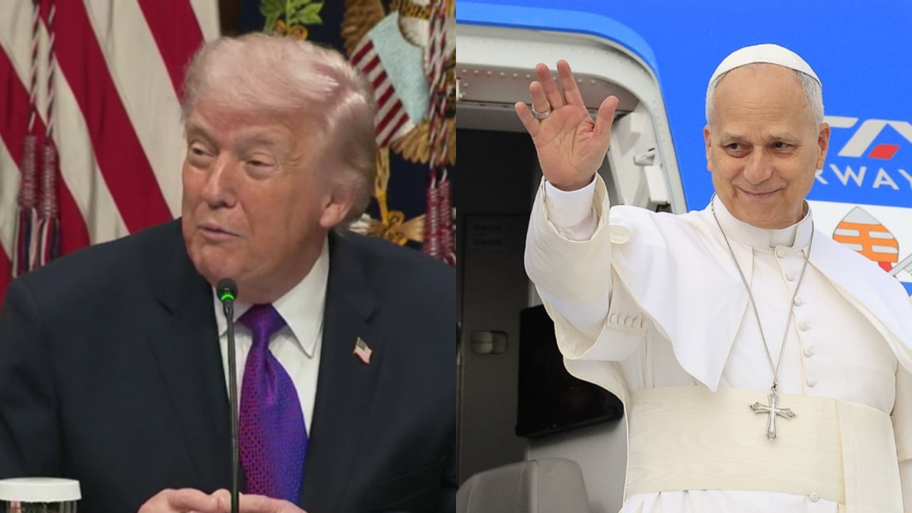 Naval blockade of Iran while Pope Leo XIV responds to Trump