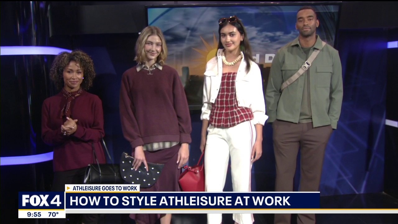 How to wear leggings, track pants, and sneakers at work