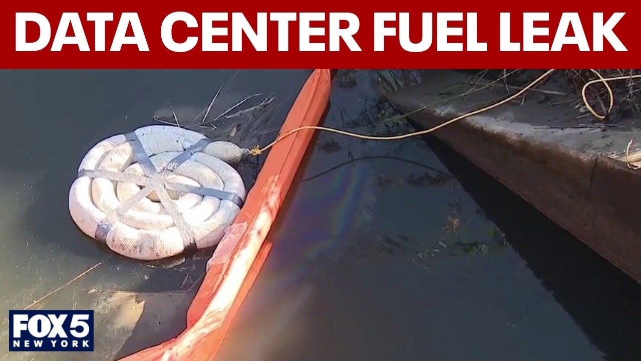 Data center fuel leak sends diesel into NJ creek