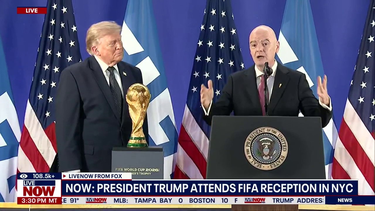 Trump attends FIFA reception ahead of World Cup final