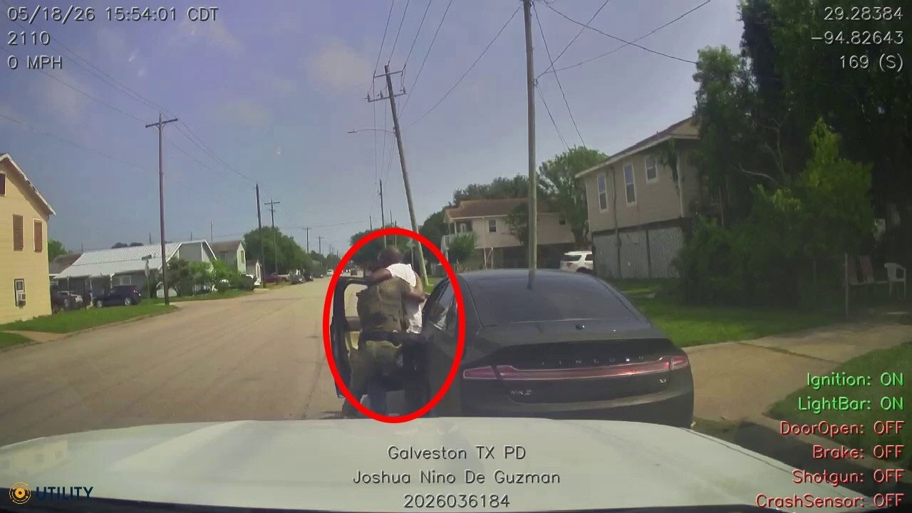 VIDEO: Galveston authorities release dashcam video following officer-involved shooting