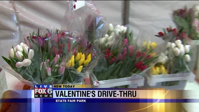 Laura checks out all the great items you can get at Valentine`s Day Drive-Thru