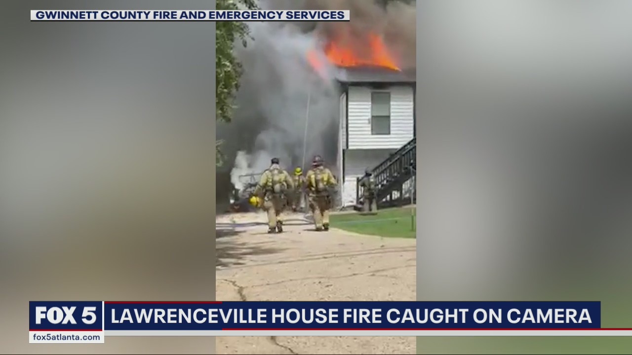 Lawrenceville house fire caught on camera