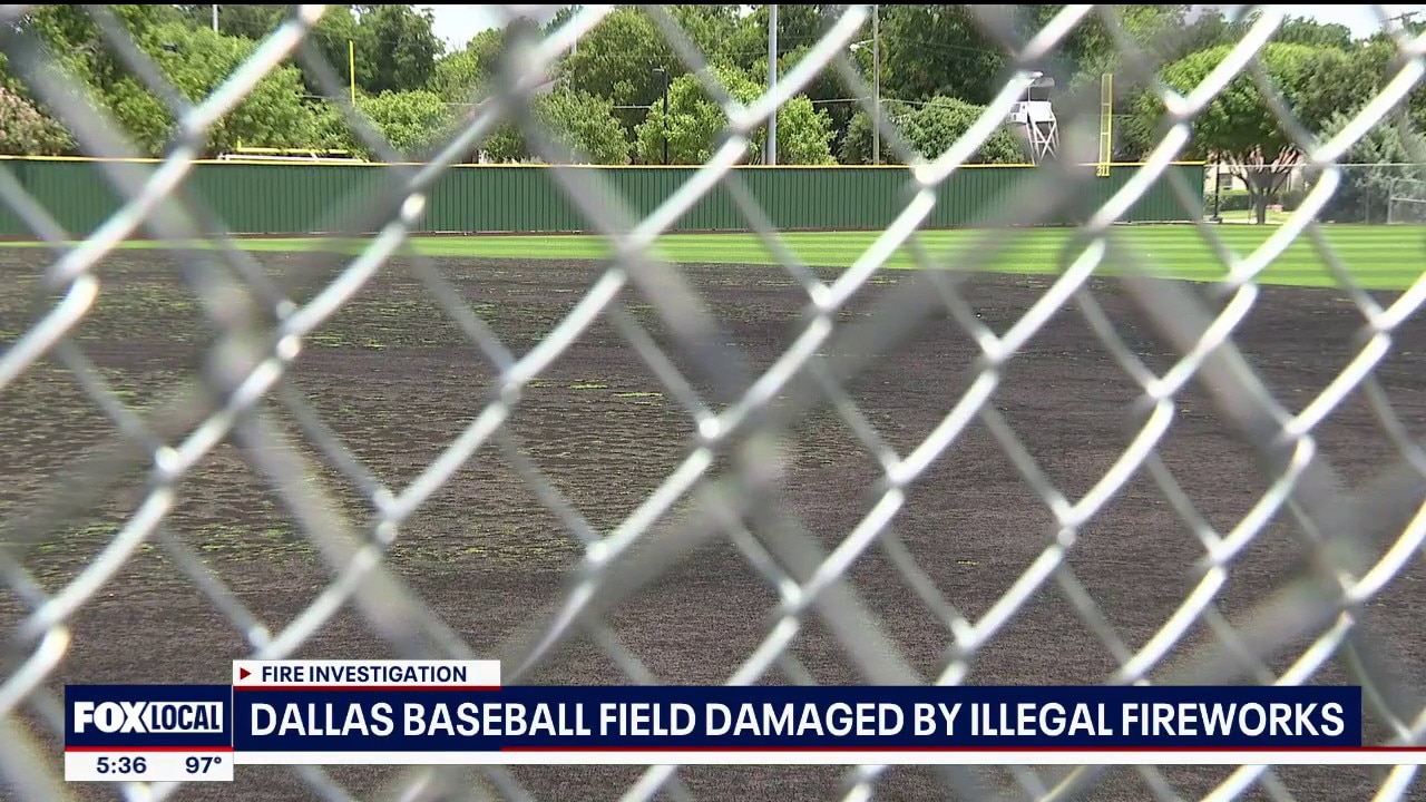 Dallas baseball field damaged by illegal fireworks