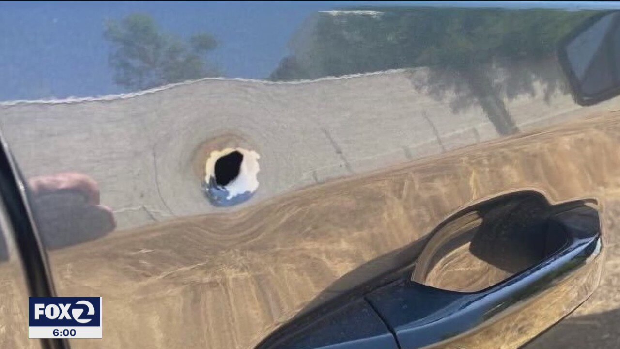Off-duty officer's car hit by gunfire along South Bay highway