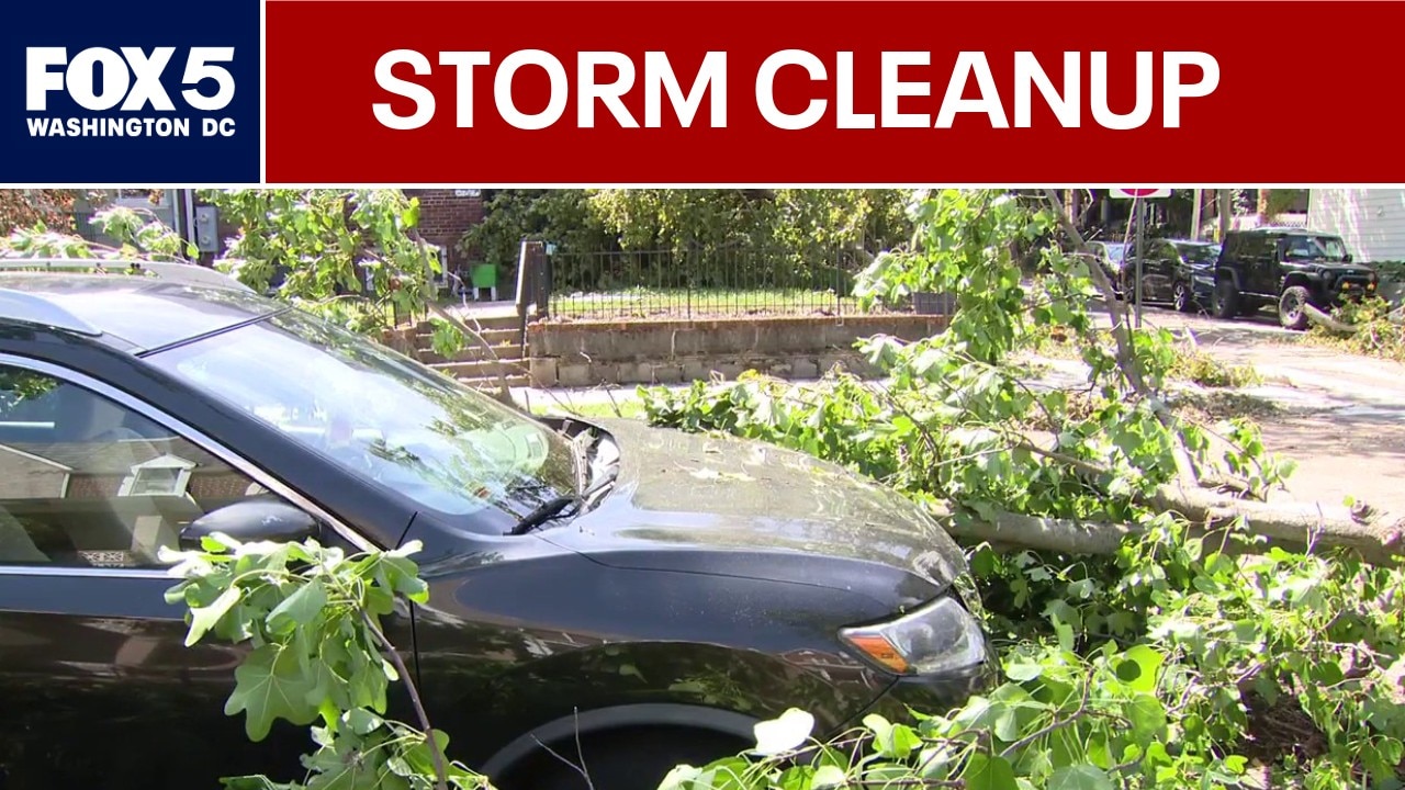 Cleanup continues after dangerous thunderstorms in the DMV