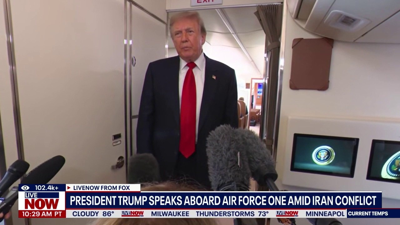 Trump speaks to reporters on AF1 ahead of MI visit